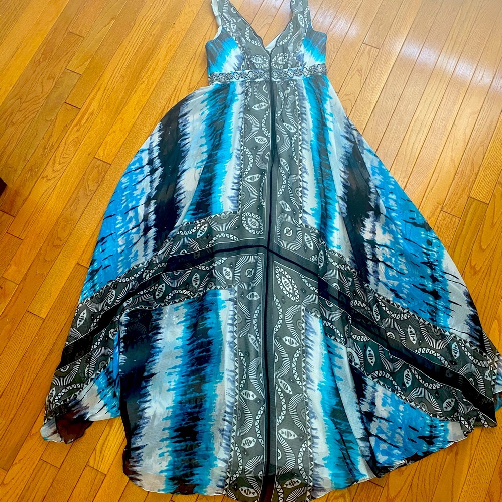 gauzy dress up maxi from White House Black Market